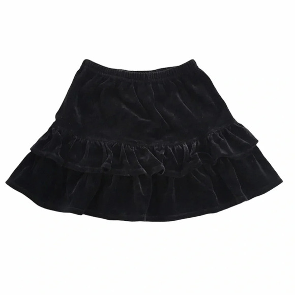 Hanna Andersson Black Velour Ruffle Skirt size 3T - Picture 1 of 3